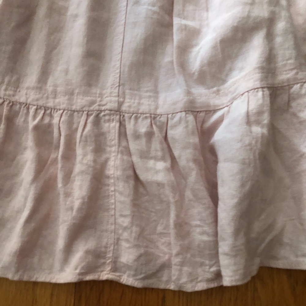 Zara Pale Blush Button-Front Tiered Dress - Picture 5 of 6